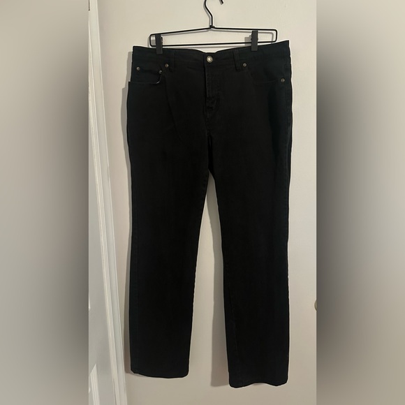 Faded Glory Black Stretch Denim Jeans | Size 14 | Cotton Straight Leg - Picture 4 of 12